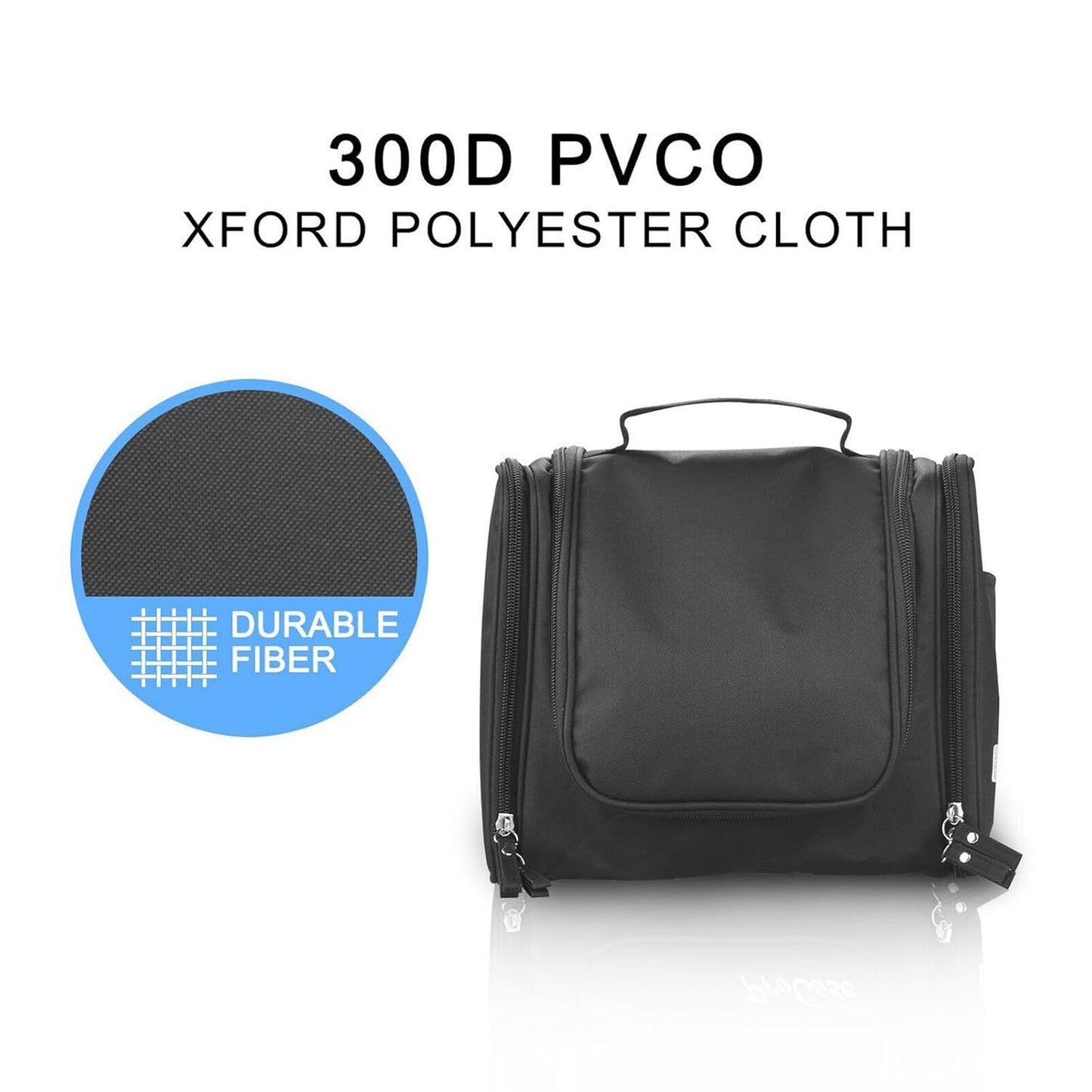 Polyester Toiletry Cosmetic Makeup Bag For Women, Travel Organizer Waterproof Shower Wash Bag, Travel Kit Pack With Hanging Hook, Travel Essentials Pouch